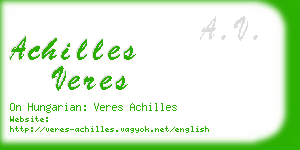 achilles veres business card